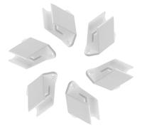 TEHAUX Roller Shutter Crank Handle Bracket Replacement and Universal Compatibility 6pcs in White Plastic with Rustproof Material Wall Mount Storage Clip with Screws for Residential
