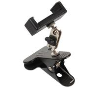 TEHAUX Rotating Mobile Phone Stand Phone Holder Stand Clip with Folding Design Adjustable Angle Metal Plastic Craftsmanship Creative Design Black for Watching Video Movies and Office