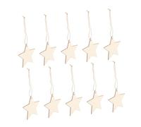 TEHAUX Rustic Wooden Star Slices with Pre-drilled DIY Craft Cutouts for Wedding Christmas Valentine S Day Decorations and Handmade Embellishments