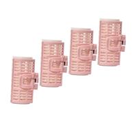 TEHAUX Self Grip Hair Curlers 4pcs Hair Roller Clips for Women with Air Bangs Fixing Set for Home and Travel Random Color
