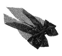 TEHAUX Sequin Bow Hair Accessory Clip Oversized Bow Charm and Comfortable Wear, Black Sequin Cloth Butterfly Hair Clip for Fashionable Ponytail Styling