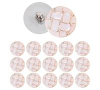TEHAUX Sewing Buttons Easy to Sew Plastic 20pcs Round White with Elegant Design with Versatile Application for Jackets and Clothing for DIY Projects and Coat Fastening