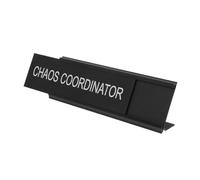 TEHAUX Shaped Aluminum Alloy Mediator Desk Plaque Black Chaos Coordinator Sign Sturdy Plate for Office Counter Role Identification and Elegant Mediation Display