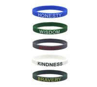 TEHAUX Silicone Wrist Straps 5PCS Motivational Sports Bracelets with Wisdom and Faith Suitable for Men and Women