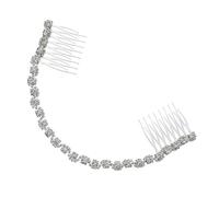 TEHAUX Silver Crystal Hair Comb Accessory for Women, Alloy Material with Dazzling Sparkle and Charming Style, Bridal Hair Clip for Birthday and Dance Parties