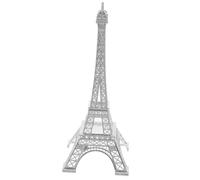 TEHAUX Silver Eiffel Tower Metal Model Statue for Desktop Home Decor