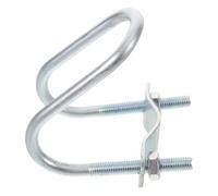 TEHAUX Silver Galvanized Iron U-clamp Mounting Parts for Car Rooftop and Vehicle, Suitable for Square Tubes to 2.5cm Round Tubes to 3cm, Minimizing Movement and Safeguarding