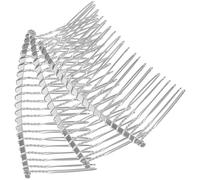 TEHAUX Silver Metal Hair Combs Sturdy Hard Metal Wire Side Combs with 20 Teeth 3 Pieces Suitable for Embellishment and Jewelry Making for Wedding Veils and DIY Craft Projects