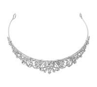 TEHAUX Silver Rhinestone Bridal Tiara Headband for Brides and Birthday Queens, Lightweight Alloy Party Crown with Elegant Design, Comfortable Day Wear for Memorable Celebrations