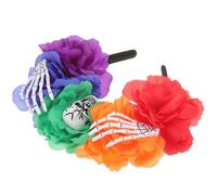 TEHAUX Skull Shaped Halloween Headband for Adults Comfortable Fit Handmade Polyester and Plastic Hair Band for Themed Parties and Cosplay with Spooky Halloween Atmosphere