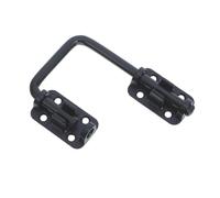 TEHAUX Sliding Door Lock U Shaped Stainless Steel Loop Lock Black, No-Drill Windproof Latch for Balcony Door and Garden Fence Gate, Outdoor and Semi-Outdoor Spaces