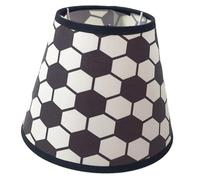 TEHAUX Small Football Pattern Lampshade Black and White Cloth Drum Shade for Ceiling Light Wall and Table Lamp Accessories Frame Decorative Soccer Design for Cozy Home Ambiance