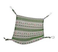 TEHAUX Small Pet Hammock Cotton Hamster Bed Green Hanging Hammock Breathable Safe Hiding Place for Little Pets Suitable for Home