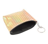 TEHAUX Small Women Wallet Pu Leather Clutch with Fish Scale Pattern Zipper, Compact Card and Coin Holder for Students and Office Workers, Stylish and Practical Everyday Purse