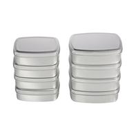 TEHAUX Soap Cans Handmade Soap Boxes 8Pcs Square Aluminum Empty Cans Leak-Proof Reusable Cosmetic Storage Box for Travel and Daily Use