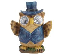 TEHAUX Solar Powered Garden Lamp Owl Statue Shaped Decor Accessory with Photo Prop Solar Power Mode Delicate Appearance Assorted Color for Garden and Home Decoration