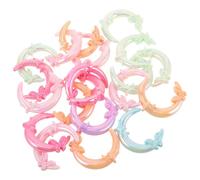 TEHAUX Spacer Beads Unique Design 20pcs Moon Shape Acrylic for Jewelry Making Featuring Crescent Moon Charms Random Color and Pen Accessories for DIY Phone Charms and Handmade Crafts