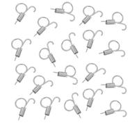 TEHAUX Spring Hook Silver Steel and Fine Workmanship 20pcs Multi-Purpose Cage Door Hook with Creative Appearance for Rabbit Cage Door