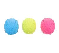TEHAUX Squeaky Rugby Ball Dog that Stimulates Chewing Instincts 3pcs for Small Dogs and Puppies, Tpr Material Interactive Chew for Independent Indoor Play