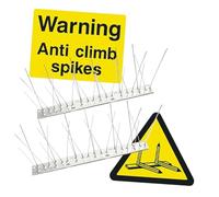 TEHAUX Stainless Steel Bird Spikes for Fence, Anti- Plastic Base, Prevent Birds Sitting on Fence, Outdoor Security Barrier to Stop Pigeons and Protect Garden