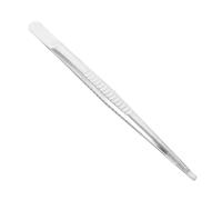 TEHAUX Stainless Steel Collector Tweezer for Insect Specimens and Stamp Handling, Flat Tip Specimen Tool with Precision Grip for Philately and Crafting Use