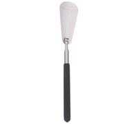TEHAUX Stainless Steel Home Shoehorn Tool with Simple Glossy Straight Design, Easy to Clean and Reduce Bending, the Elderly and Pregnant Women, Black Adjustable Shoe Lifter