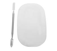 TEHAUX Stainless Steel Makeup Mixing Palette Set 1 Or 2pcs Oval Foundation Concealer Blending Tray Nail Art Cosmetic Tool for Professional Manicure Use