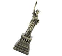 TEHAUX Statue of Liberty Metal Statue Golden Compact Desktop Decor