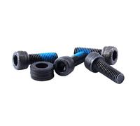 TEHAUX Steel Brake Fixing Screws High Precision Thread M6x18 4pcs with Washers and Anti-loose Design for Mountain Bike Disc Brake Crank Suitable for Mtb Road Cycling