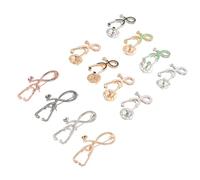 TEHAUX Stethoscope Brooch Pins Elegant and Unique Lapel Pin Alloy Material 12pcs Decorative and Easy to for and Graduates for Sweaters and Shawls