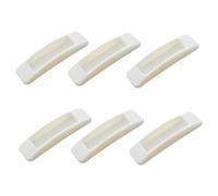 TEHAUX Sticky Door Knob for Old or Broken Handle Replacement Easy to Install 6pcs ABS White Adhesive Door Pull Handle, Punch-Free for Desk Drawer and Kitchen Cabinet