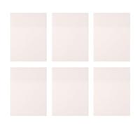 TEHAUX Sticky Memo Pads with Waterproof Pet Material 50 Sheets Per Pad 6pcs Self-stick Notes Simple and Generous Style Suitable for Long-term Use for Study and Reminder Notes