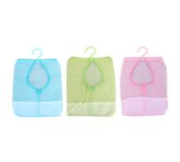 TEHAUX Stuffed Animal Net Storage 3pcs Hanging Mesh Drying Bags with Large Capacity Polyester for Home and Room Organization