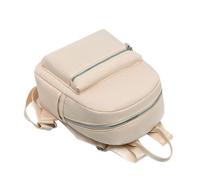 TEHAUX Stylish Oxford Cloth Backpack for Girls Lightweight Mini Casual Satchel with Adjustable Shoulder Straps Beige Schoolbag for Everyday Use