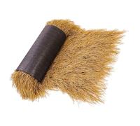 TEHAUX Synthetic Brown Artificial Straw Thatch Garden Roofing Patio Landscaping Decor Plastic Material Vivid Appearance Resists Harsh Sunlight Artificial Straw