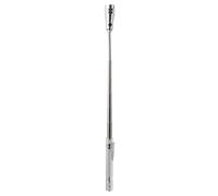 TEHAUX Telescopic Magnet Flashlight with Magnetic Pickup Tool, Stainless Steel Construction, Silver Finish, for Working the Engine and Repairing Hard-to-Reach Places