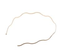TEHAUX Thin Metal Wave Headband in Gold for Women Comfortable Hairband for Special Events and Short Hairstyles
