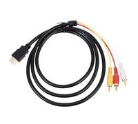 TEHAUX to Adapter Cable with Red Yellow White Connectors Audio Video Conversion Wire for Stable Signal Transmission Electronic Accessory Patch Cord for Tv and Audio Devices