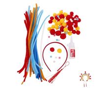 TEHAUX Traditional Peking Opera Headband for Women, Chinese Style Theatrical Hair Accessory with Twisted Spring Design, DIY Hanfu Hairband for Festival and Stage Wear