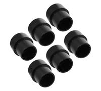 TEHAUX Trampoline Leg Cap Tips Replacement Pads Black 2.5cm Diameter 6pcs Latex Anti-skid Covers with Noise Reduction and Precise Fit for Mini Trampoline Legs for Indoor and Outdoor Use
