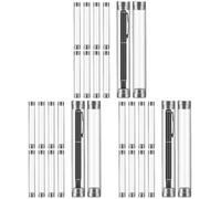TEHAUX Transparent Single Pen Case Cylinder Tube Holder Compact Clear Pen Storage for Fountain Ballpoint and Water-Based Pens Office School Business Use