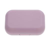 TEHAUX Travel Contact Lens Case with Mirror, Matte Purple Dual Compartment Lens Storage Box for Women, Small Portable Contact-Lens Holder for Daily Care and Travel