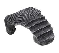 TEHAUX Turtle Terrace Tortoise Resin Basking Platform Reptile Leopard Gecko Tank Accessories Faux Rock Indoor Turtle Basking Platform Tortoise Shelter Amphipod Blush Artificial