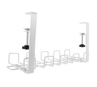 TEHAUX Under Desk Cable Management Tray Wire Organizer Rack with Ventilated Design for Home Office Cord Storage and Power Strip Tidy
