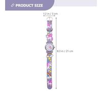 TEHAUX Unicorn Cartoon Watch for Silicone Quartz Wrist Watch Violet Cute Wristwatch for Elementary Students