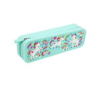 TEHAUX Unicorn Silicone Pencil Case Elegant Students Stationery Bag Easy to Carry Organize