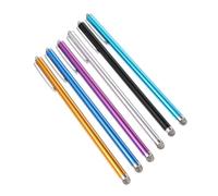 TEHAUX Universal Capacitive Stylus Pens 6pcs with Fiber Tips for Touch Screen Devices, Extra Long Replacement Heads, for Digital Art and Everyday Use