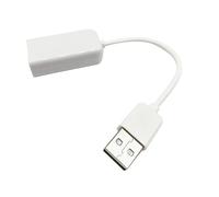 TEHAUX USB 2.0 Audio Adapter with Virtual 7.1 Channel Sound Effect and Driverless Function, White Plastic External Sound Card for Notebook and Laptop Speaker Box