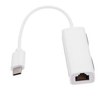 TEHAUX USB Ethernet Adapter Type-C Converter with Half Duplex Automatic Detection and 10/100Mbps Full Duplex Support Computer Ethernet Adapter for Reliable Wired Connection