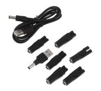 TEHAUX USB Power Cord Replacement Kit for Electric and Rechargeable Hair Trimmers Includes Adapter and Multiple Tips Portable Compact Charging for Oral Irrigators Beauty Devices